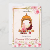 Sikh bruiloft uitnodiging Punjabi bruiloft uitnodi (Voorkant)