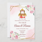 Sikh bruiloft uitnodiging Punjabi bruiloft uitnodi (Voorkant)