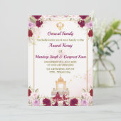 Sikh Huwelijksuitnodiging, Anand Karaj Kaart, Kaart (Staand voorkant)