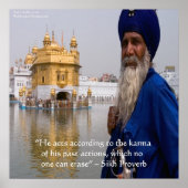 Sikh Karma/Actions Proverb Poster (Voorkant)