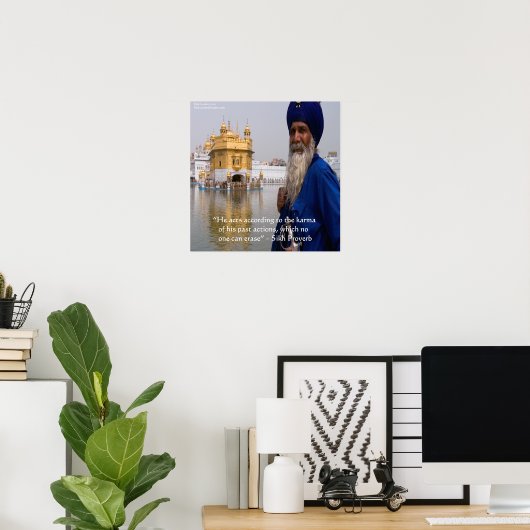 Sikh Karma/Actions Proverb Poster (Thuiskantoor)