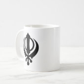 Sikh Khanda Black Koffiemok (Voorkant links)