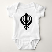 Sikh Khanda Black Romper (Voorkant)