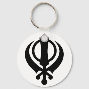 Sikh Khanda Black Sleutelhanger
