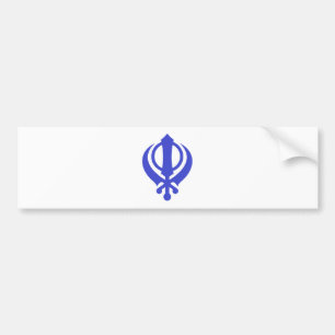 Sikh Khanda Blue Bumpersticker