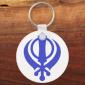 Sikh Khanda Blue Sleutelhanger (Voorkant)