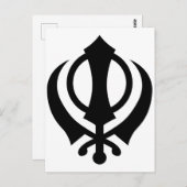 Sikh Khanda Briefkaart (Voorkant / Achterkant)
