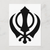 Sikh Khanda Briefkaart (Voorkant)