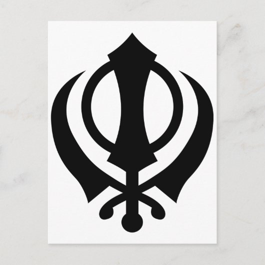 Sikh Khanda Briefkaart (Voorkant)