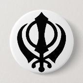 Sikh Khanda Button (Voorkant)