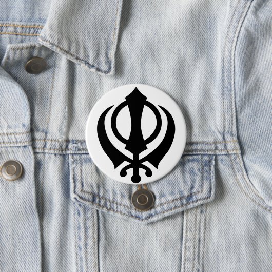 Sikh Khanda Button (In situ)