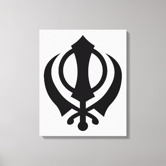 Sikh Khanda Canvas Afdruk (Voorkant)