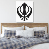 Sikh Khanda Canvas Afdruk (Insitu (Slaapkamer))