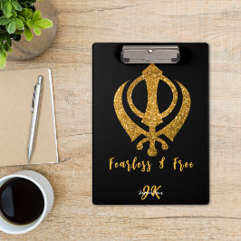 Sikh Khanda "Fearless & Free" Spiritueel Klembord