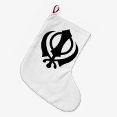 Sikh Khanda Grote Kerstsok (Voorkant (Hangend))