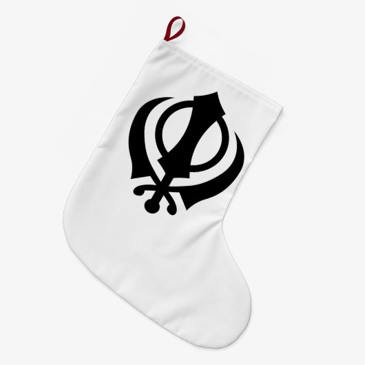 Sikh Khanda Grote Kerstsok (Voorkant (Hangend))