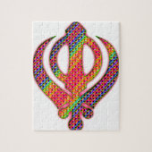 Sikh Khanda hippie Legpuzzel (Verticaal)