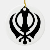 Sikh Khanda Keramisch Ornament (Voorkant)