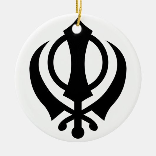 Sikh Khanda Keramisch Ornament (Voorkant)