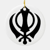 Sikh Khanda Keramisch Ornament (Achterkant)