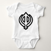 Sikh Khanda Khalsa Sikhism Punjabi Design Romper (Voorkant)
