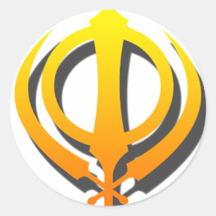 Sikh Khanda Khalsa Sikhism Punjabi Ronde Sticker