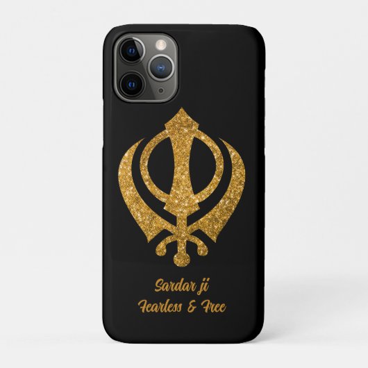 Sikh Khanda "Onbevreesd & Vrij" Case-Mate iPhone Case (Achterkant)
