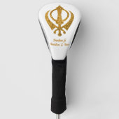 Sikh Khanda "Onbevreesd & Vrij" Golfheadcover (Voorkant)