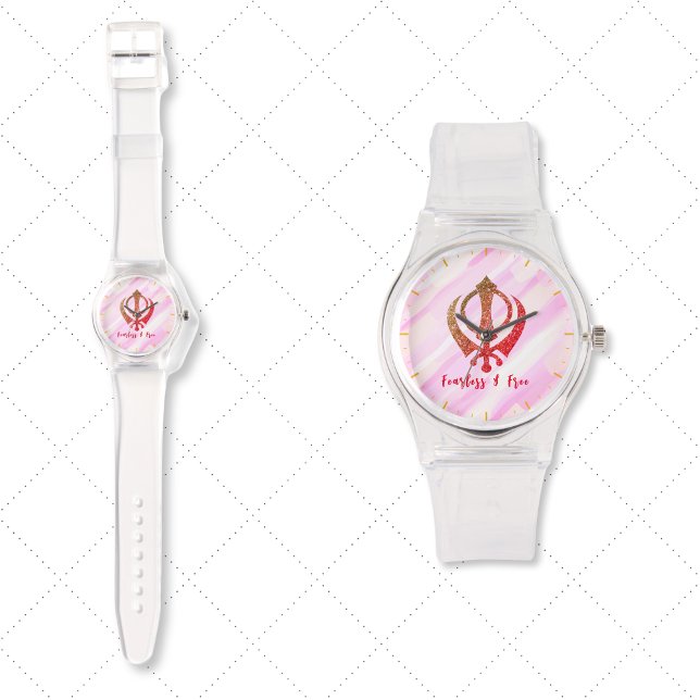 Sikh Khanda "Onbevreesd & Vrij" Horloge (Creator heeft geüpload)