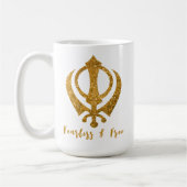 Sikh Khanda "Onbevreesd & Vrij" Koffiemok (Links)
