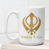 Sikh Khanda "Onbevreesd & Vrij" Koffiemok