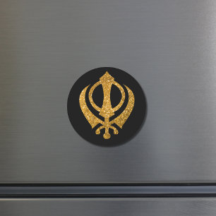 Sikh Khanda "Onbevreesd & Vrij" Magneet