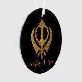 Sikh Khanda "Onbevreesd & Vrij" Ornament (voorkant)