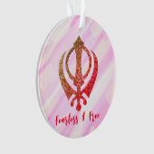 Sikh Khanda "Onbevreesd & Vrij" Ornament (voorkant)