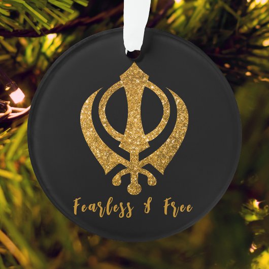 Sikh Khanda "Onbevreesd & Vrij" Ornament