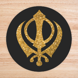 Sikh Khanda "Onbevreesd & Vrij" Ronde Sticker