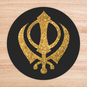 Sikh Khanda "Onbevreesd & Vrij" Ronde Sticker