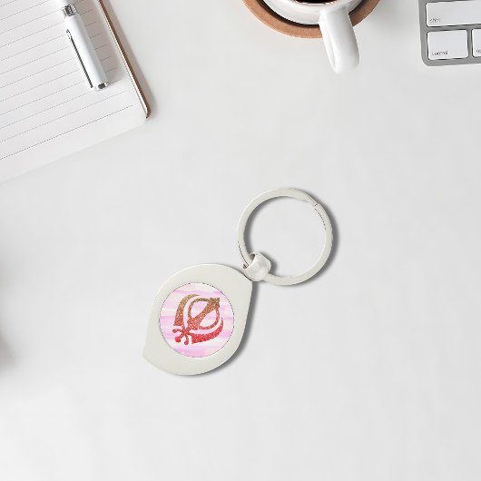 Sikh Khanda "Onbevreesd & Vrij" Sleutelhanger