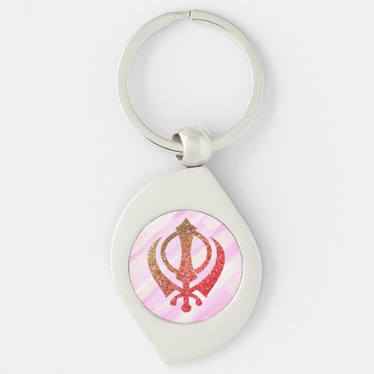 Sikh Khanda "Onbevreesd & Vrij" Sleutelhanger (Voorkant)