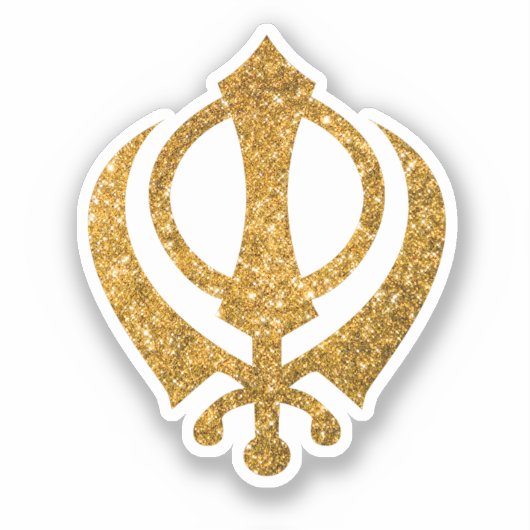 Sikh Khanda "Onbevreesd & Vrij" Sticker (Voorkant)