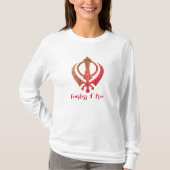 Sikh Khanda "Onbevreesd & Vrij" T-shirt (Voorkant)