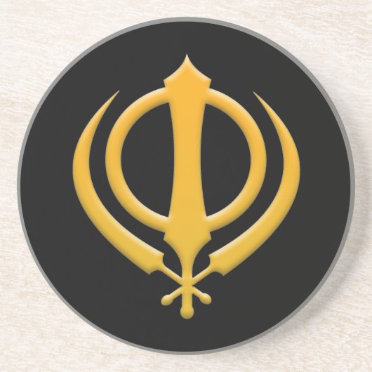 Sikh Khanda-Onderzetter Zandsteen Onderzetter (Voorkant)