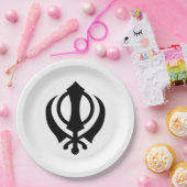 Sikh Khanda Papieren Bordje (Feest)