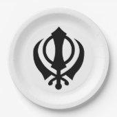 Sikh Khanda Papieren Bordje (Voorkant)