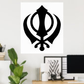 Sikh Khanda Poster (Thuiskantoor)