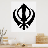 Sikh Khanda Poster (Keuken)