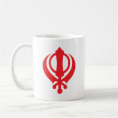 Sikh Khanda Red Koffiemok (Links)