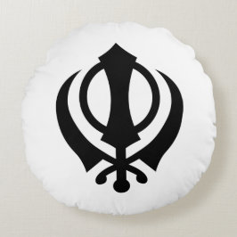 Sikh Khanda Rond Kussen