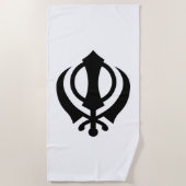 Sikh Khanda Strandlaken (Voorkant)