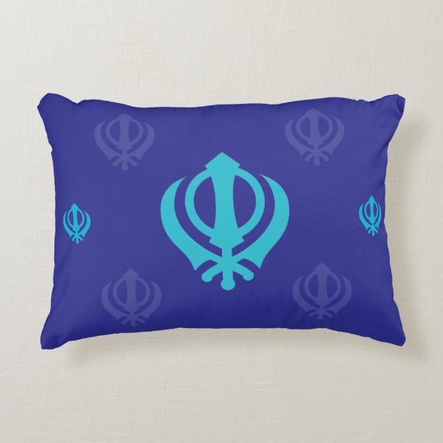 Sikh Khanda Symbol Decoratief Kussen (Voorkant)